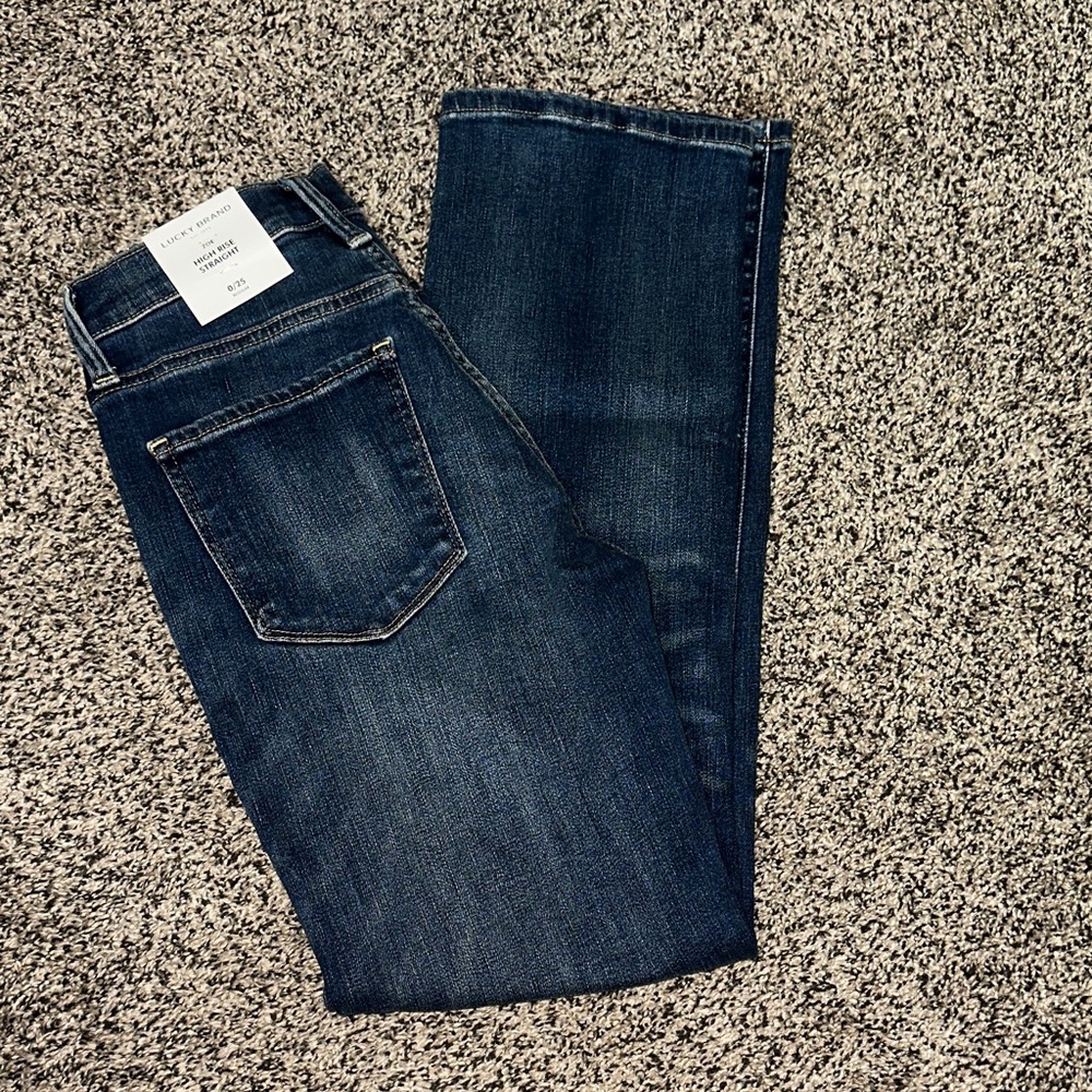 NEW-Lucky Brand Women's Straight Leg Jeans - Dark Blue